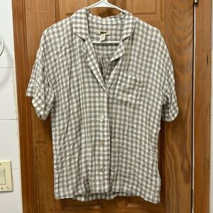 Madewell linen blend pyjama set XXS